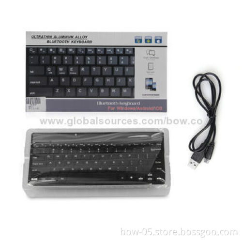 Universal Wireless Bluetooth Keyboard with 7-color Changeable Backlit, Aluminum Alloy Cover